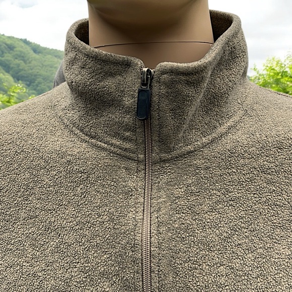 Croft & Barrow Sport Grayish Tan Quarter Zip Drop Shoulder Fleece Pullover - Picture 11 of 16